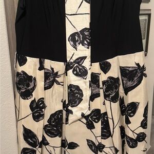 Eliza J Black and Cream Floral Dress